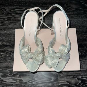 Loeffler Randall Natalia Platinum Platform Bow Heel